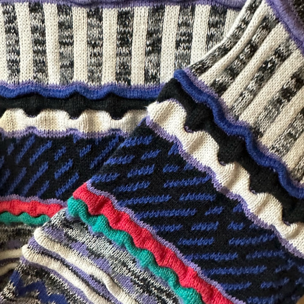 Vintage Multicolor Coogi style  Knit Sweater